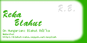 reka blahut business card